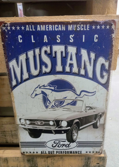 Retro Style tin sign Classic Mustang (20cm wide x 30cm tall) Retro Style tin sign Classic Mustang (20cm wide x 30cm tall)