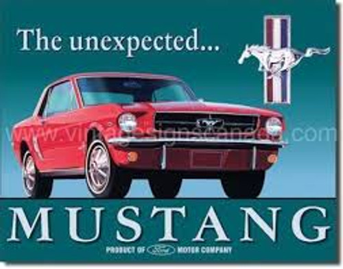 Retro " The Unexpected Mustang" Tin Sign Retro " The Unexpected Mustang" Tin Sign