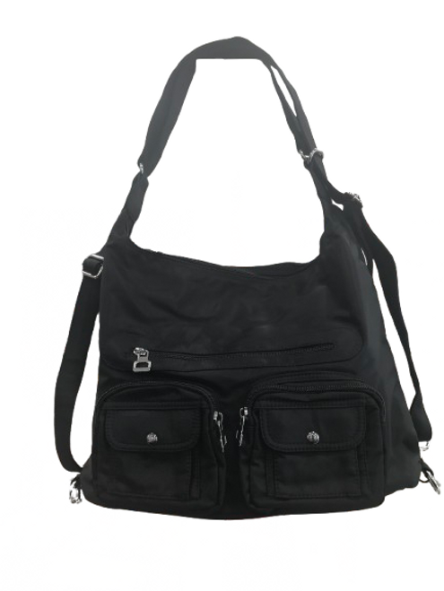 Black multi purpose bag - backpack or tote style