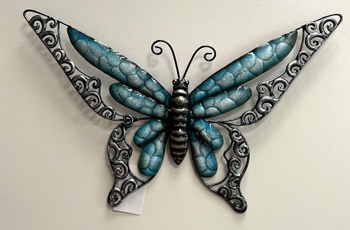Butterfly Metal Wall Art Blue Butterfly Metal Wall Art Blue