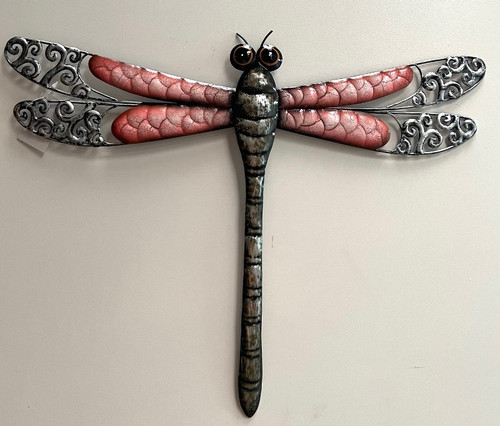 Large Dragonfly Metal Wall Art Pink Large Dragonfly Metal Wall Art Pink