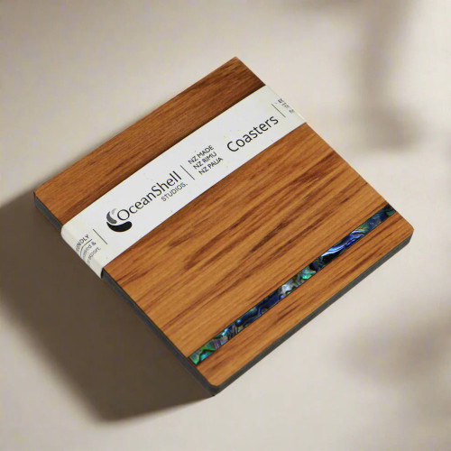 Paua And Rimu Strip Coaster Paua And Rimu Strip Coaster
