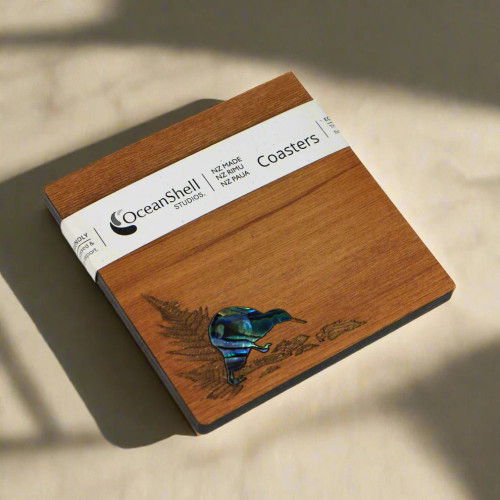 Paua And Rimu Kiwi Coaster Paua And Rimu Kiwi Coaster