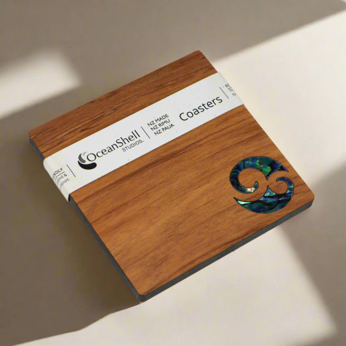 Paua And Rimu Koru Coaster Paua And Rimu Koru Coaster