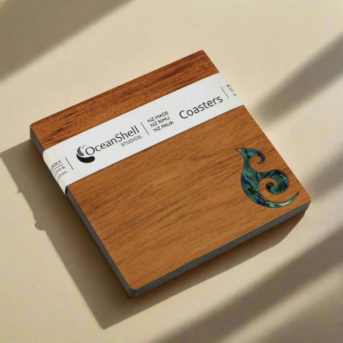Paua And Rimu Koru Hook Coaster Paua And Rimu Koru Hook Coaster