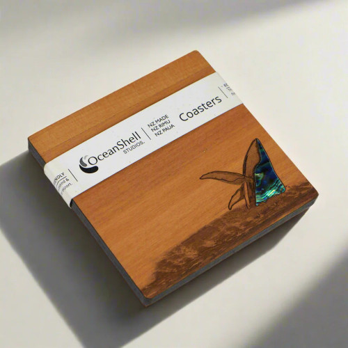 Paua And Rimu Whale Coaster Paua And Rimu Whale Coaster