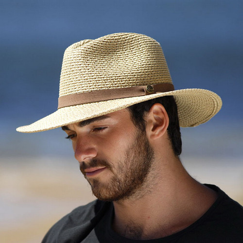Outback lightweight Fedora -natural -  Extra large size 63cm