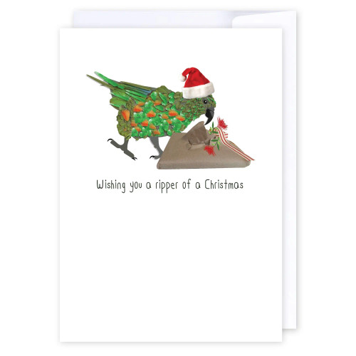 Kiwiana Christmas card - Kea Kiwiana Christmas card - Kea