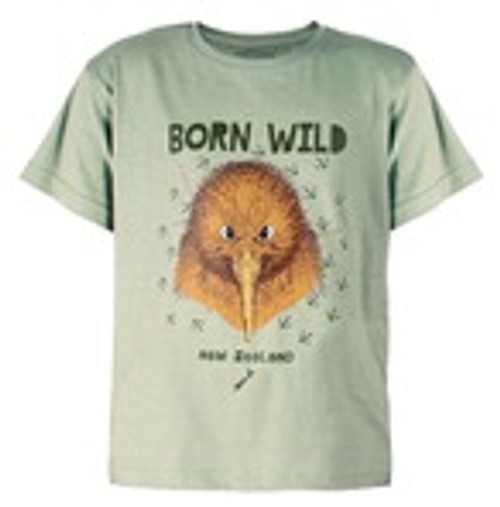Green Born Wild kids T-shirt