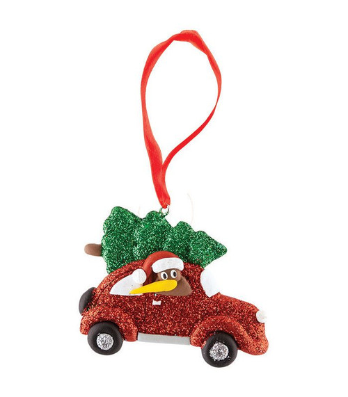 Clay Kiwi Glitter Car Christmas Tree Ornament Clay Kiwi Glitter Car Christmas Tree Ornament