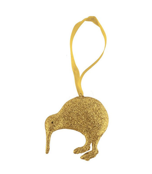 Clay Kiwi Gold Glitter Christmas Tree Ornament Clay Kiwi Gold Glitter Christmas Tree Ornament
