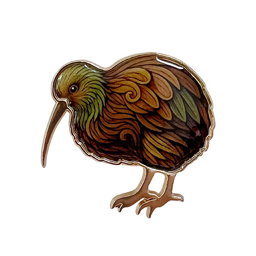 New Zealand Nest Kiwi fridge magnet in earth tones