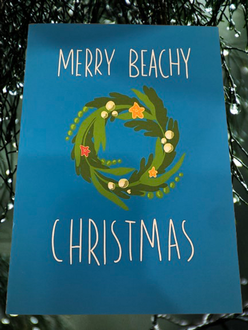 Jasmine Ruru Christmas card-Merry Beachy Christmas