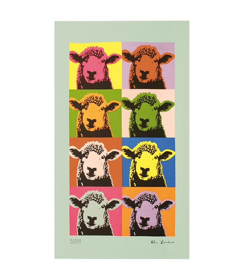 Pop Art Sheep Tea Towel 100% Cotton