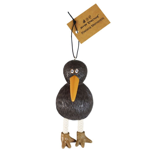 Hanging Ornament NZ Kiwi With Moving Legs