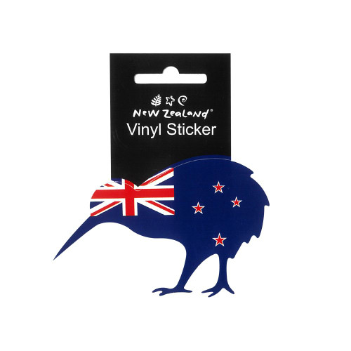 Vinyl Sticker NZ Kiwi Flag 9cm