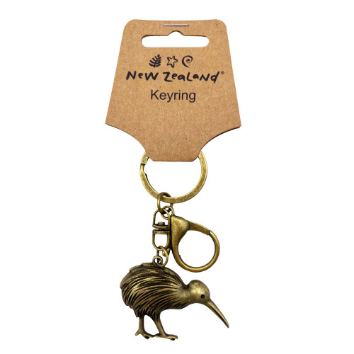 Keyring NZ Kiwi  Metal Charm 5cm