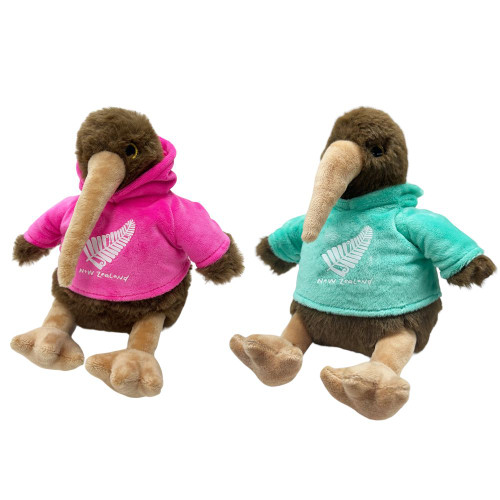 Kiwi Soft Toy NZ With Hoodie 17cm 2 assorted-(price per each)