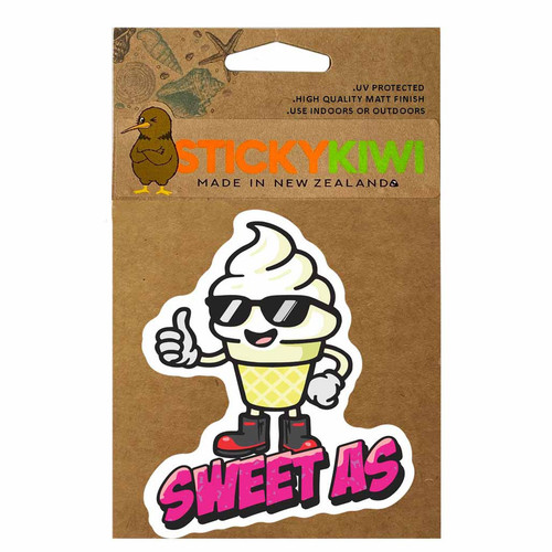 9cm sticker with ice cream and Sweet As