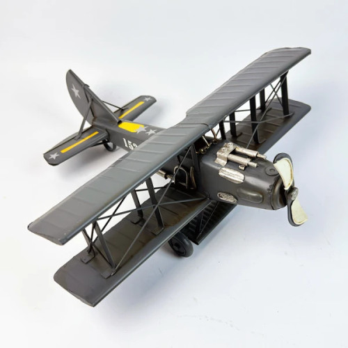 Retro Grey Army plane