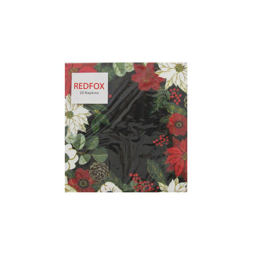 Poinsettia Cocktail Napkin