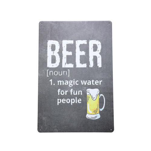 Tin Sign-Beer (Noun) Magic water