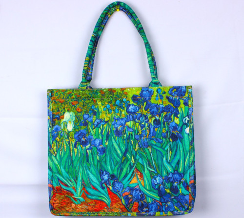 Irises design tote bag