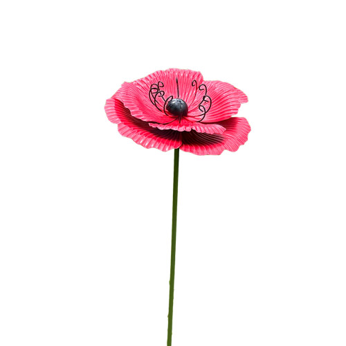 Poppy Garden Stake