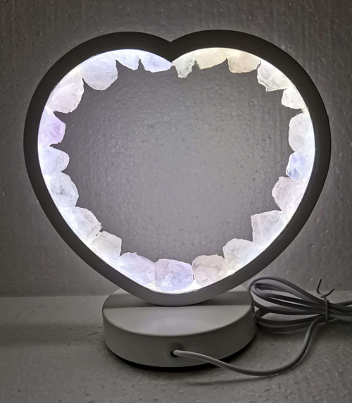 Rose Quartz Crystal LED USB Table Lamp