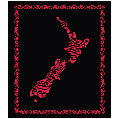 2 Ply Mink Blanket New Zealand Map