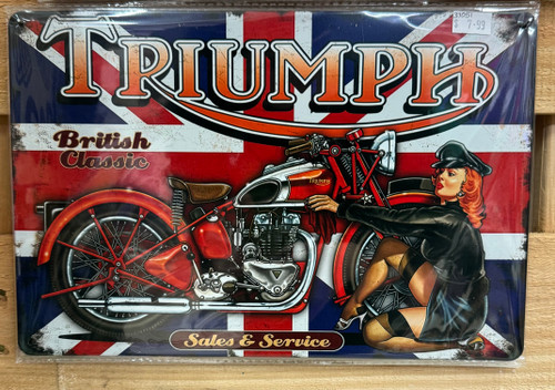 Retro tin sign- Triumph British Classic