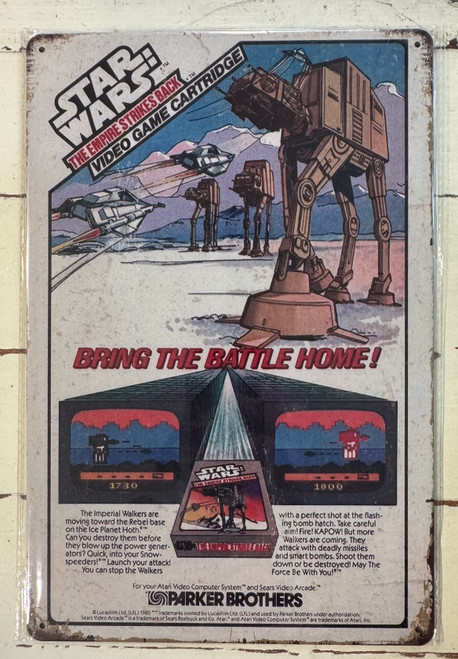 Retro Tin Sign-Star Wars Video Game Cartridge