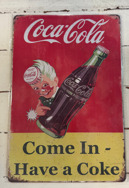 Retro Tin Sign-Coca Cola Come In Have A Coke