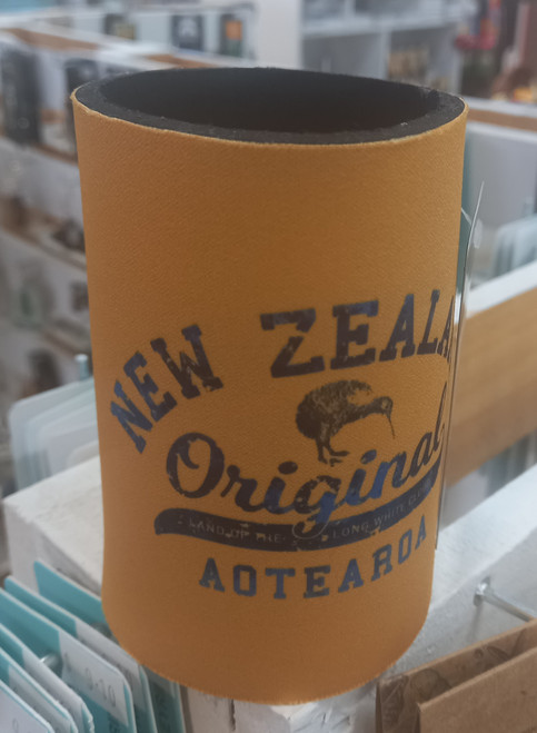 Can Cooler - NZ Original design on mustard colour