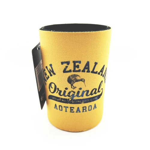 Can Cooler - NZ Original design on mustard colour