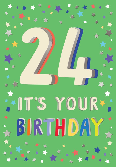 greeting card for 24th birthday