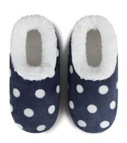 Black Polka Dot Slumbies Slippers – Cozy Non-Slip Slippers NZ