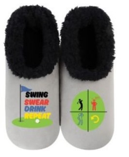 Swing, Swear, Drink And Repeat Golfers Slumbies Slippers