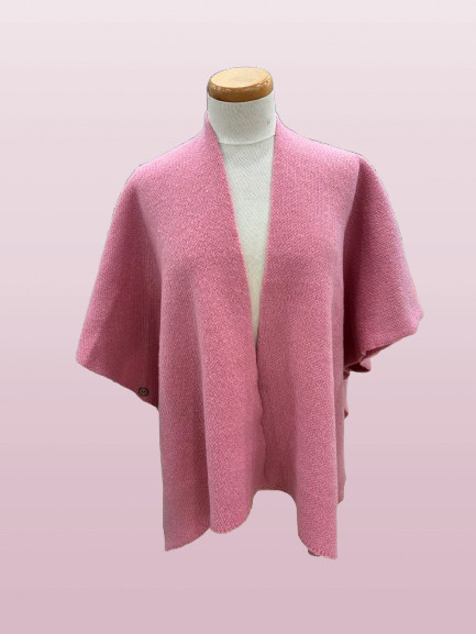 Cardigan Cape with button detail under batwing sleeve