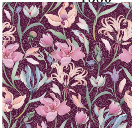 Warm winter scarf with wild flower design and tassels - various colours