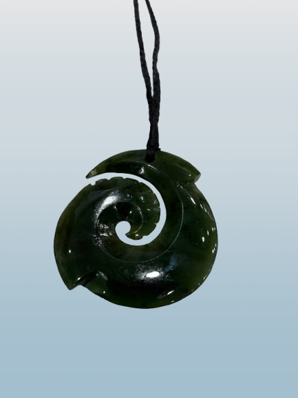 NZ Greenstone - Fish hook with serrated edge