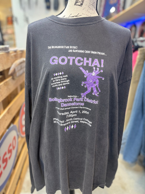 Front of Gotcha! Bolingbrook Park District Danceforce Pre Loved Vintage Long SleeveT-shirt