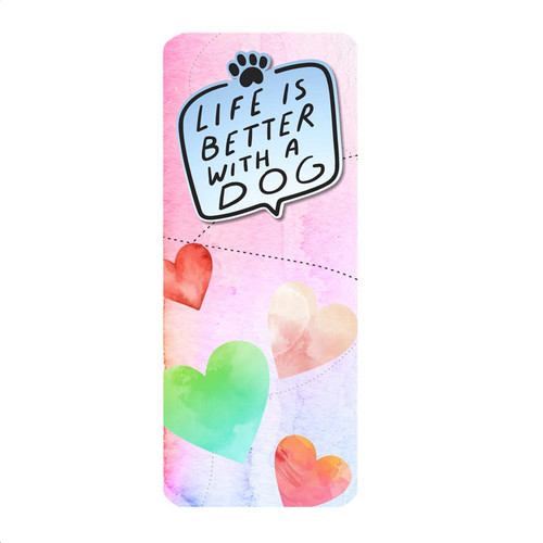 Bamboo bookmark - Life is better with a dog