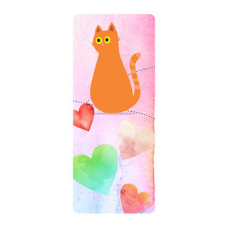 Bamboo bookmark - Ginger cat