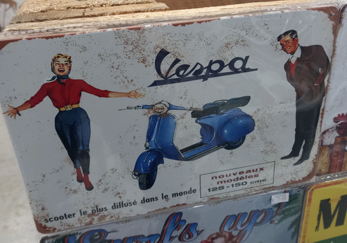 French style  Vespa vintage tin sign A4 size