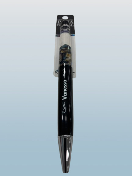 Vanessa Paua Shell Pen | NZ Souvenir Gift |Bold style letters