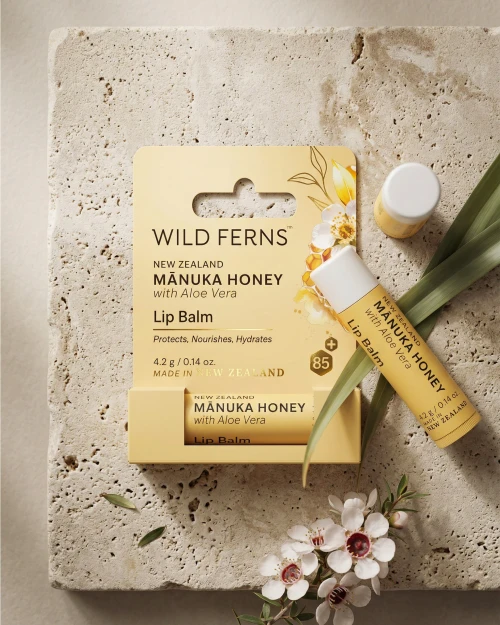 Wild Ferns Manuka Honey Lip Balm with Aloe Vera 4.2g