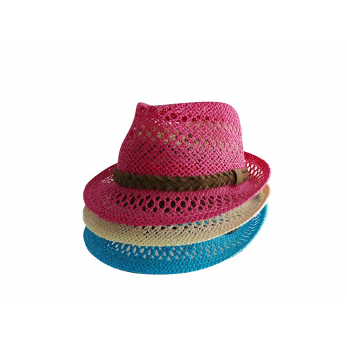 Twisted paper Fedora Hat (various colours)