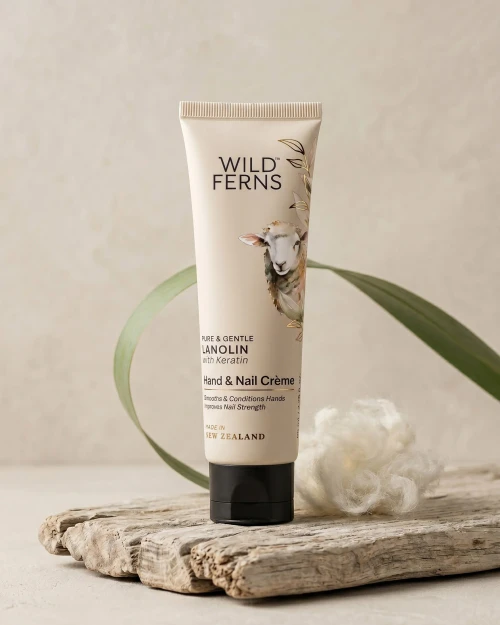 Wild Ferns Lanolin Hand & Nail Crème with Keratin - 80ml