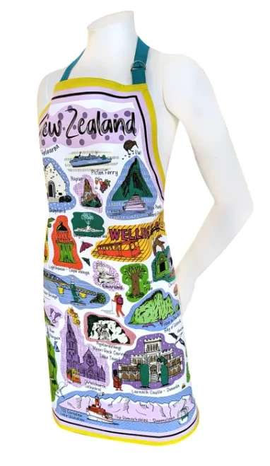 NZ Souvenir Apron - New Zealand Destinations and Icons